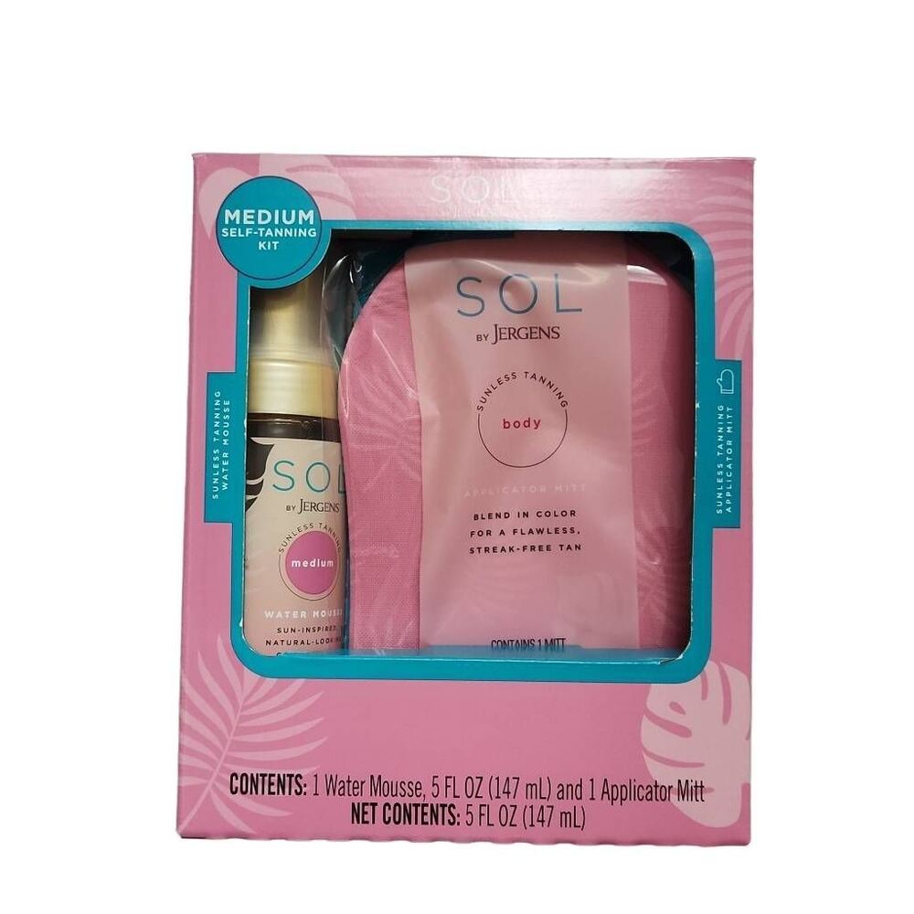 Sol by Jergens Medium Self Tanning Kit with Applicator Mitt
